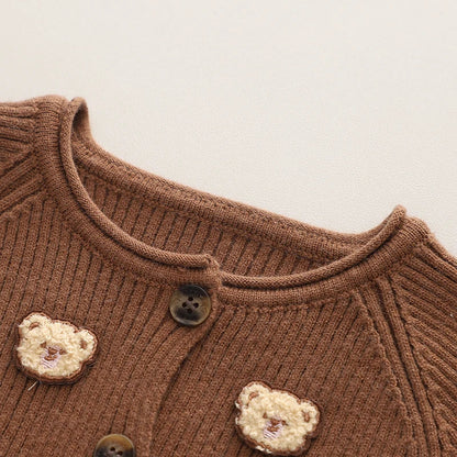 Winterset voor Kinderen – Zachte en Warme Tweedelige Outfit met Beren Design – Duurzaam Materiaal