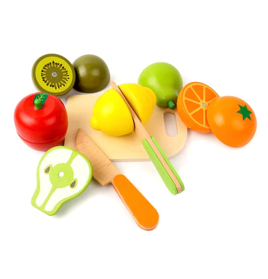Houten Speelgoedset – 8 Stuks Fruit en Groenten – Bevorder Fijne Motoriek voor Speelkeuken