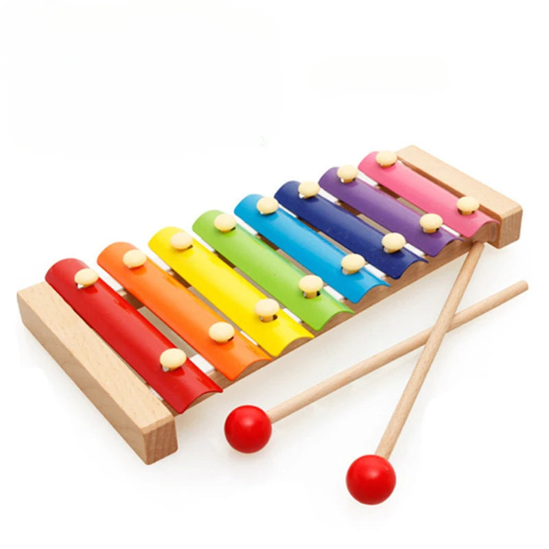 Xylofoon – Kleurrijk Houten Muziekinstrument met Aluminium Platen, Inclusief 2 Hamers – Ideaal voor Muziekontdekking
