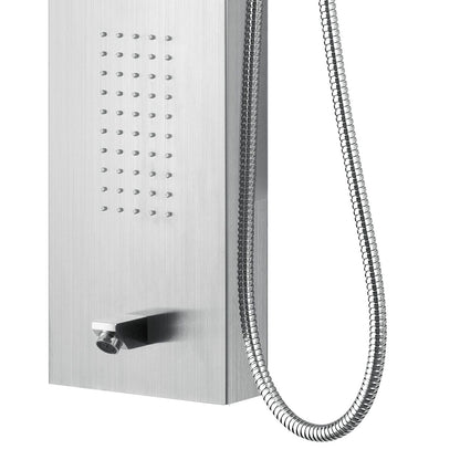 VoordeelPaleis Luxe massage douchepaneel - Arlan 160x20x7 cm Mat Chroom