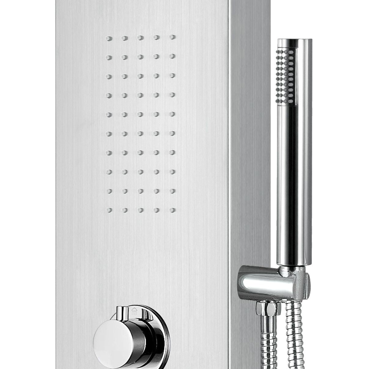 VoordeelPaleis Luxe massage douchepaneel - Arlan 160x20x7 cm Mat Chroom