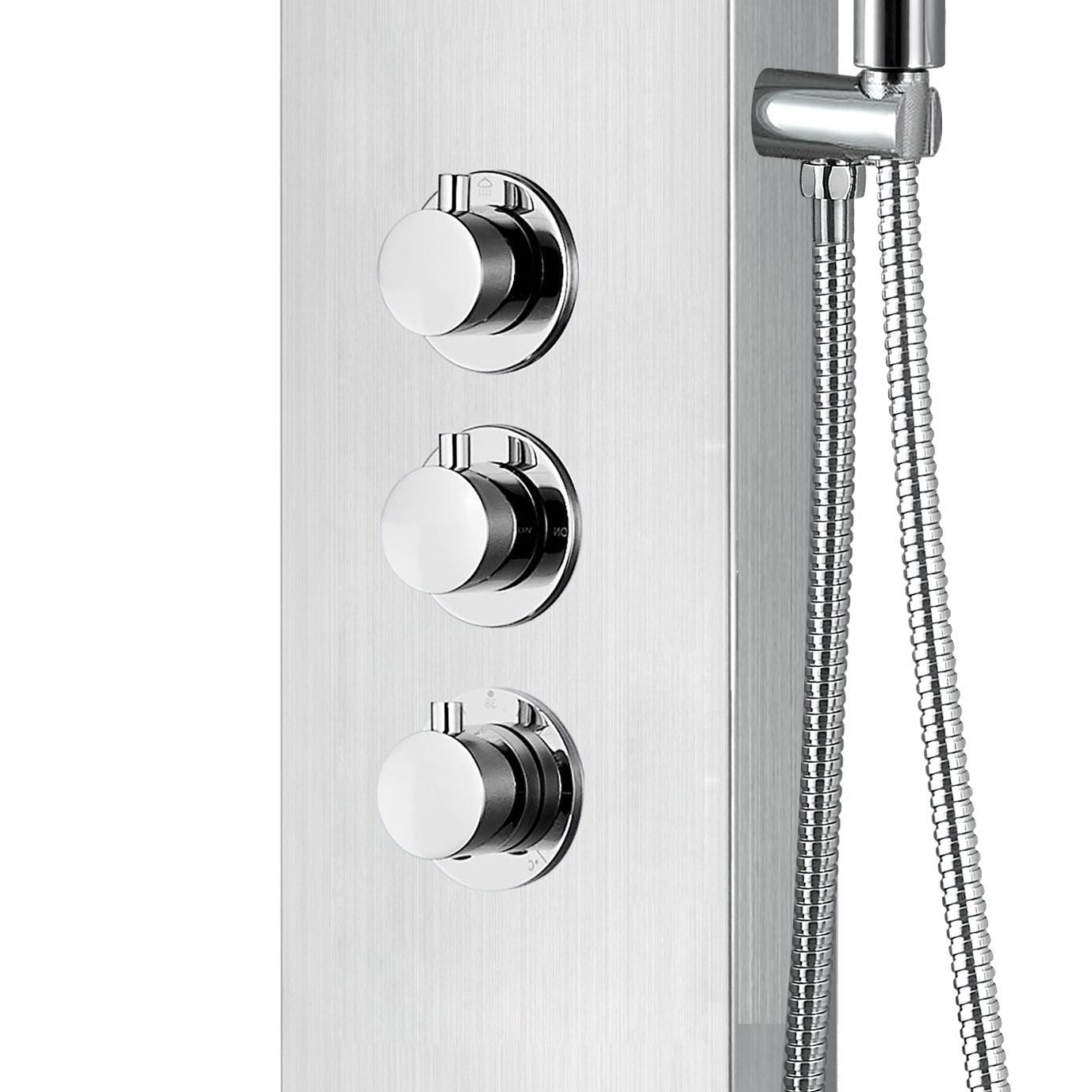 VoordeelPaleis Luxe massage douchepaneel - Arlan 160x20x7 cm Mat Chroom