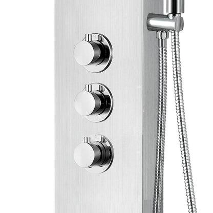VoordeelPaleis Luxe massage douchepaneel - Arlan 160x20x7 cm Mat Chroom