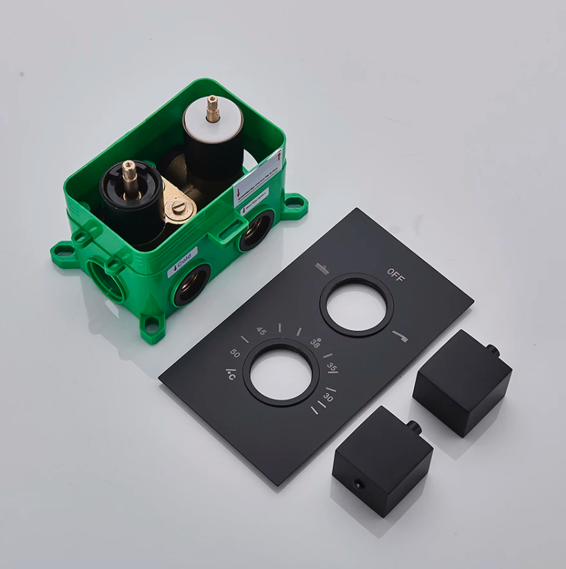 VoordeelPaleis® Thermostatische Doucheset Premium 12 inch 40 cm regendouche vierkant 2-weg zwart inbouw (kopie)