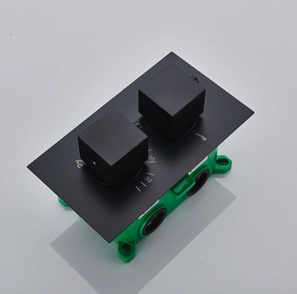 VoordeelPaleis® Blackline Thermostatisch 2 weg inbouwsysteem losse unit
