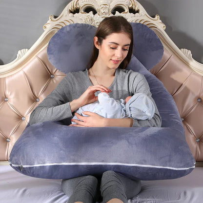 Zwangerschapskussen – Ergonomisch U-Vormig Ontwerp, 100% Katoen – Ideaal voor Comfort tijdens de Zwangerschap