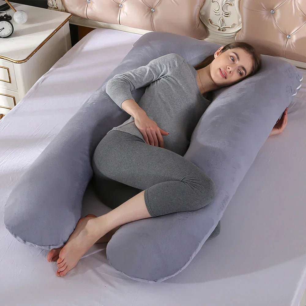 Zwangerschapskussen – Ergonomisch U-Vormig Ontwerp, 100% Katoen – Ideaal voor Comfort tijdens de Zwangerschap