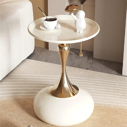 Moderne Zijkast met Keramische Basis en Metalen Voet – 55 cm Hoog