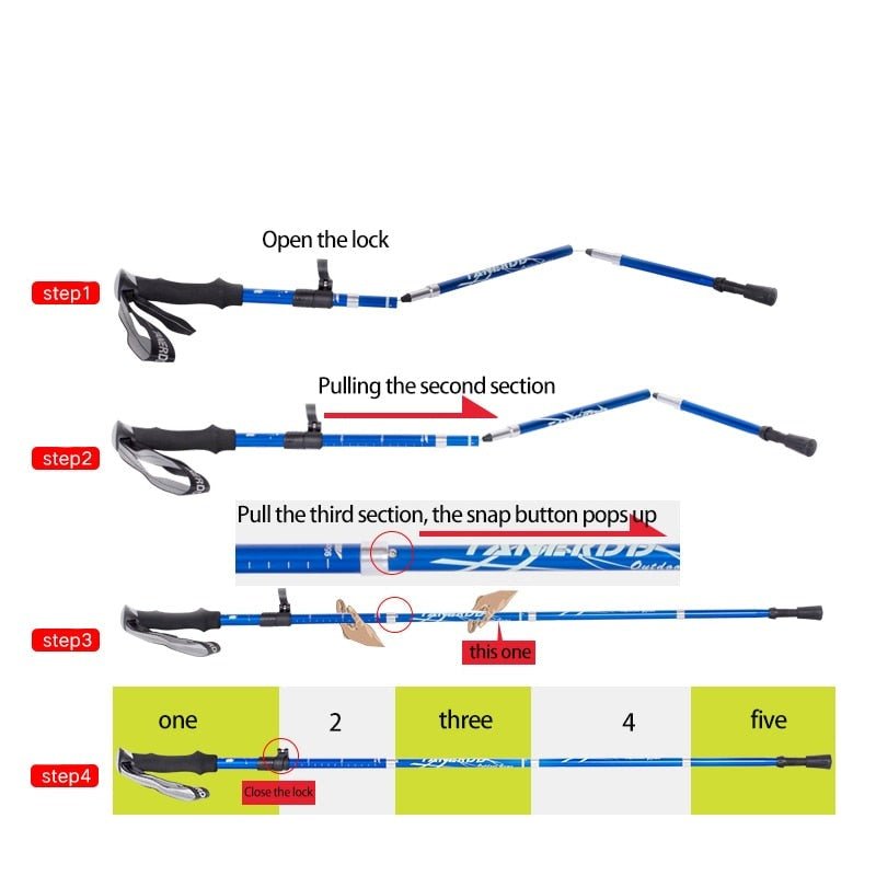 Norvo Wandelstokken – Lichtgewicht Telescoop Wandelstokken voor Optimale Stabiliteit en Comfort