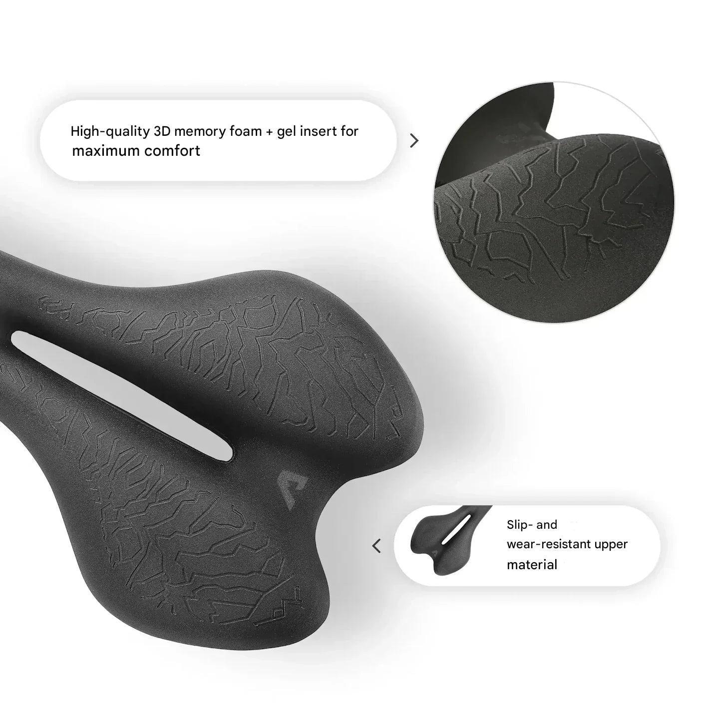 SaddlePeak AirRide – Comfort Fietszadel met 3D Geheugenfoam