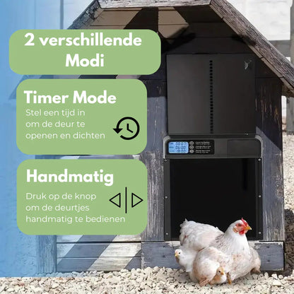 Automatisch Kippenluik met Timer – Weerbestendig voor Buitenhokken