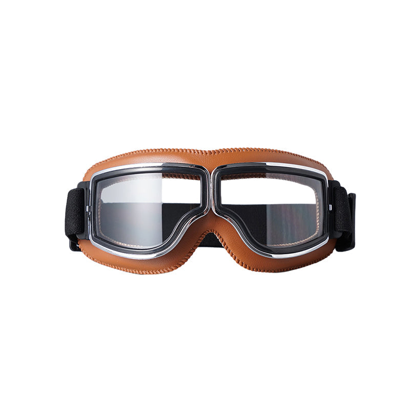 RoadRider | Vintage Motorbril met Verwisselbare Lenzen en Comfortpadding
