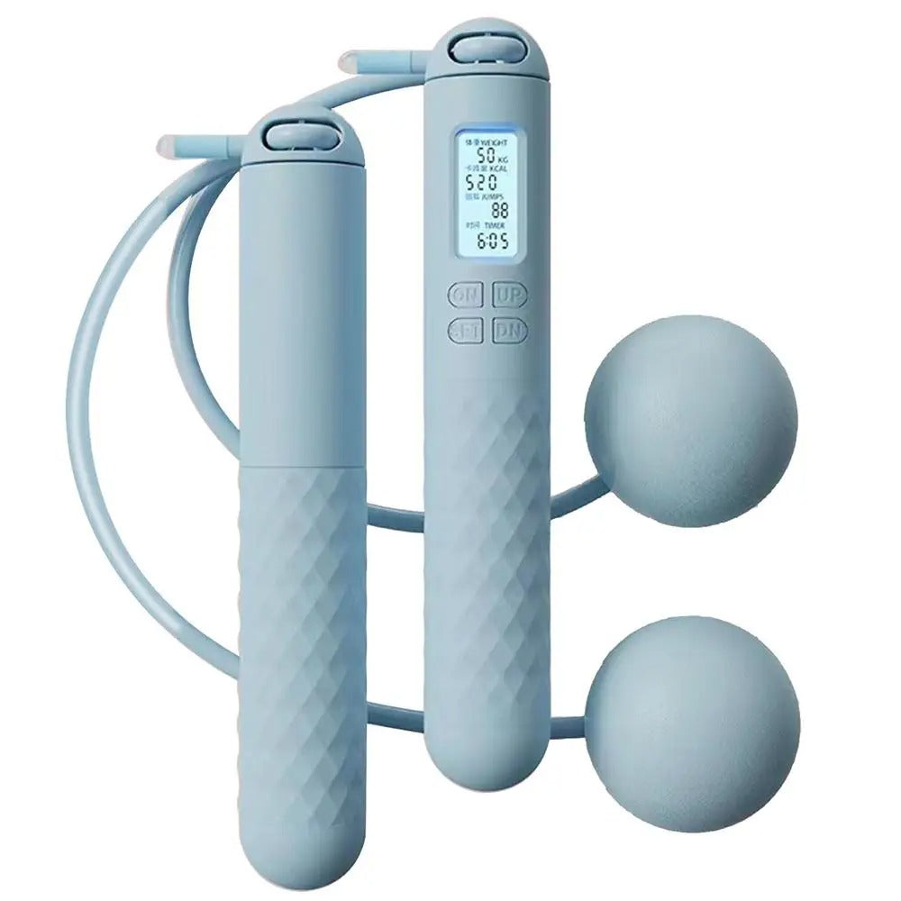 Draadloos Springtouw met Teller – Gewogen Handvatten voor Thuis Cardio Workouts