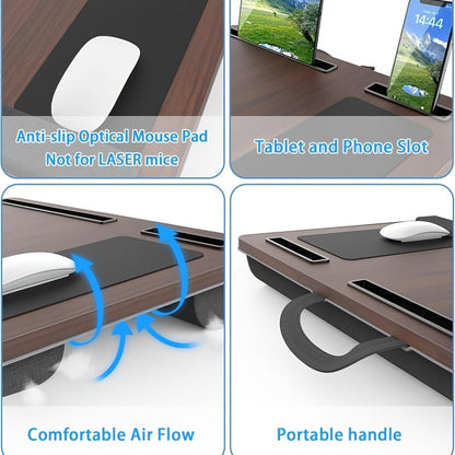 Ergonomische Laptophouder met Polssteun en Apparaatsleuven