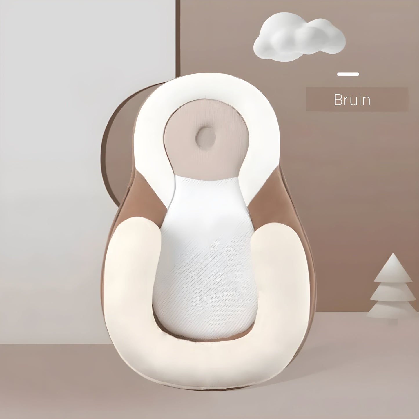 Ergonomisch Babykussen – Anti Afplatting Hoofd – 0-6 Maanden – Ademend & Wasbaar