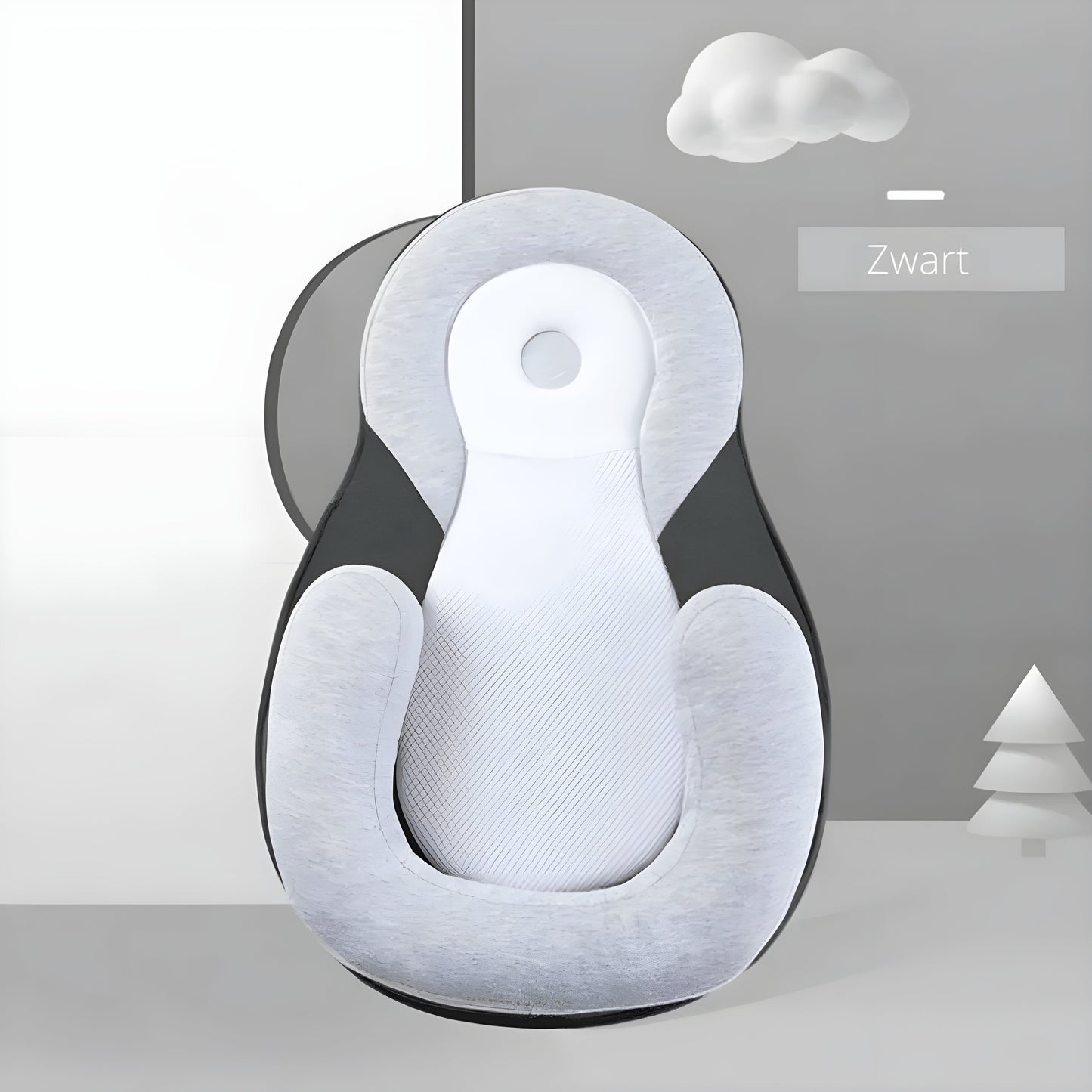 DreamNest Babykussen – Ergonomisch Anti-Vlak Hoofd Kussen voor Pasgeborenen