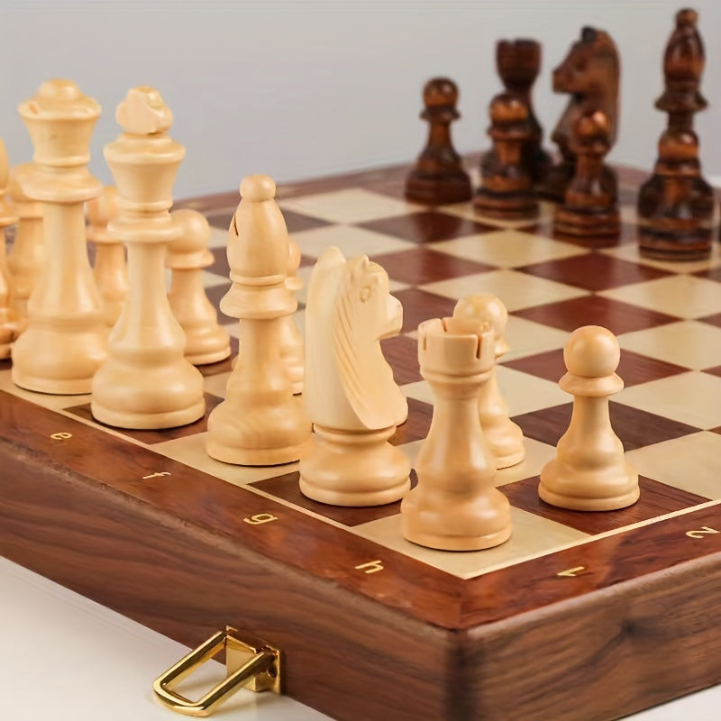 Chesstra houten schaakset – Handgemaakt, opvouwbaar met luxe afwerking