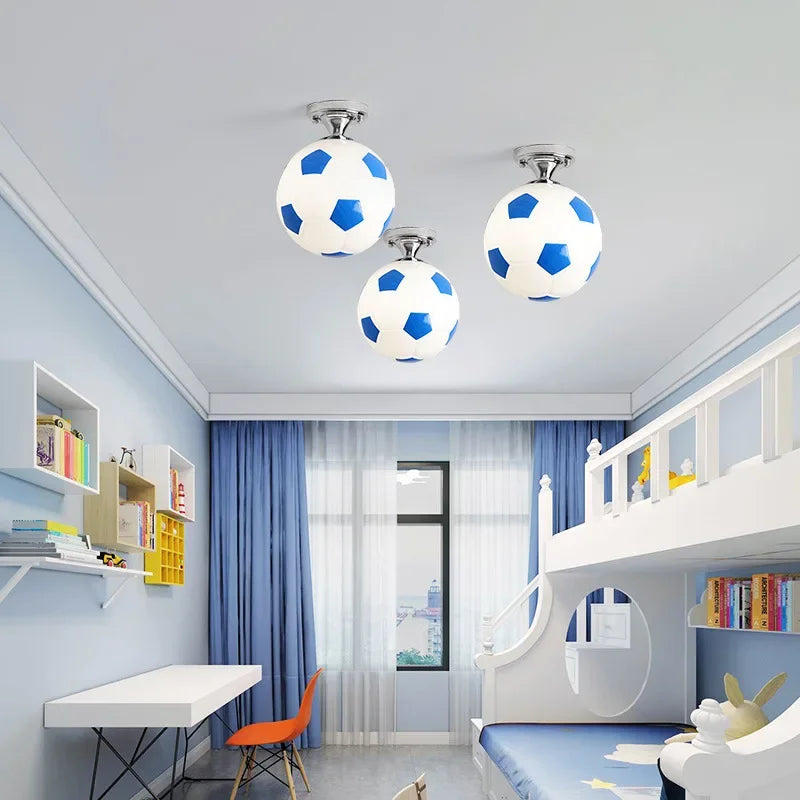 GoalBright – Voetbal Plafondlamp met LED en Dimbare Verlichting | Voor Kinderkamers