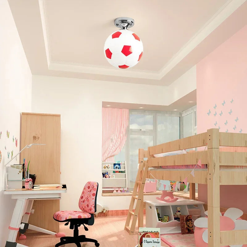 GoalBright – Voetbal Plafondlamp met LED en Dimbare Verlichting | Voor Kinderkamers