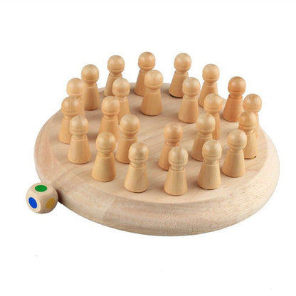 Geheugenspel – Houten Spel met Kleurrijke Speelstenen, Bevorderd Geheugen en Probleemoplossend Vermogen