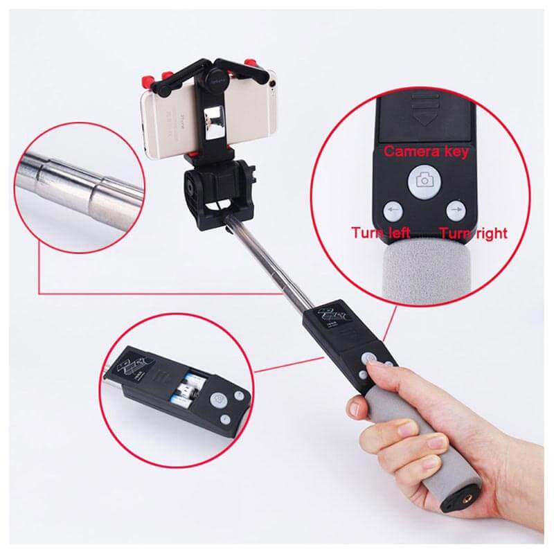 Selfie-Stick "BeeldBoog" met 360° Rotatie & Bluetooth Afstandsbediening