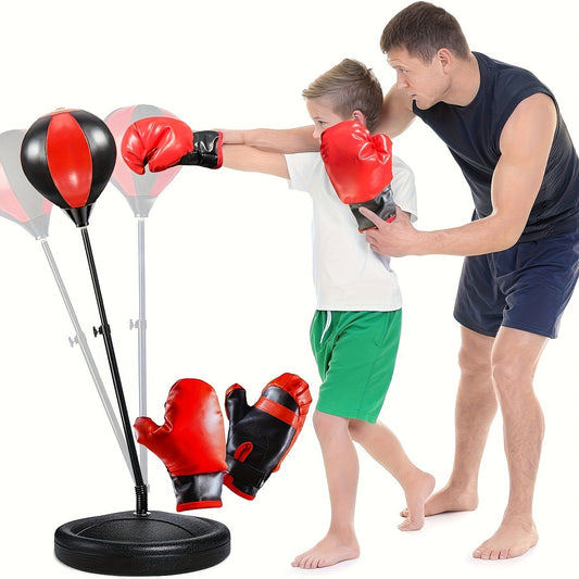 BoksFun JuniorSet – Verstelbare Bokszak met Handschoenen voor Kinderen