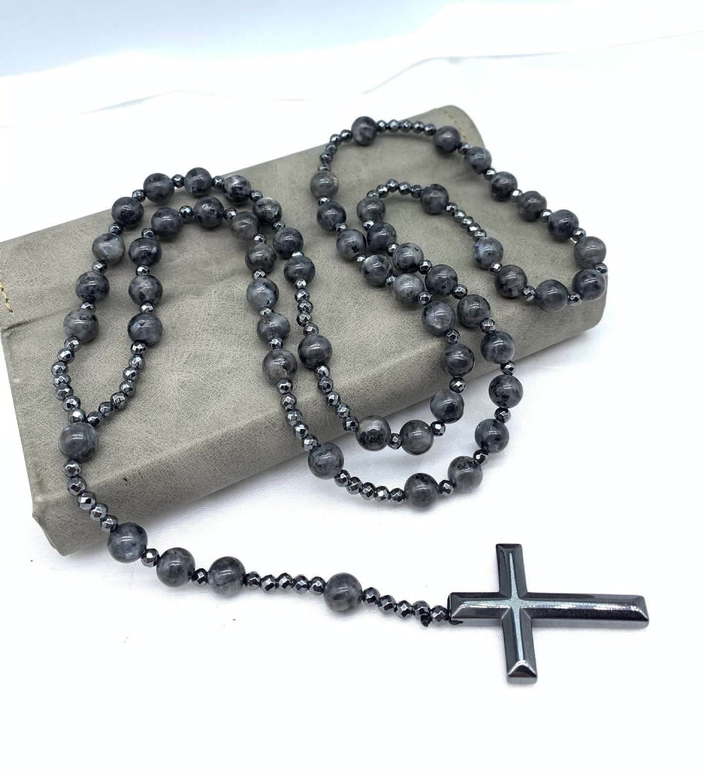 Orion Spirituele Ketting met Tijgeroog & Lapis Lazuli – Heren Rozenkrans