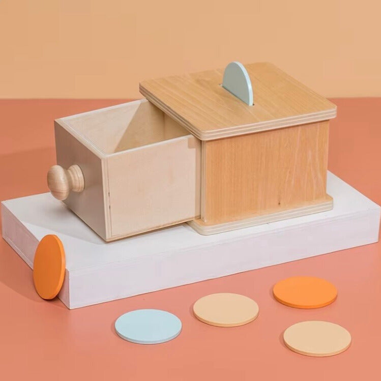 Objectpermanentie Box – Educatief Speelgoed van Kindveilig Hout – Stimuleert Cognitieve Ontwikkeling