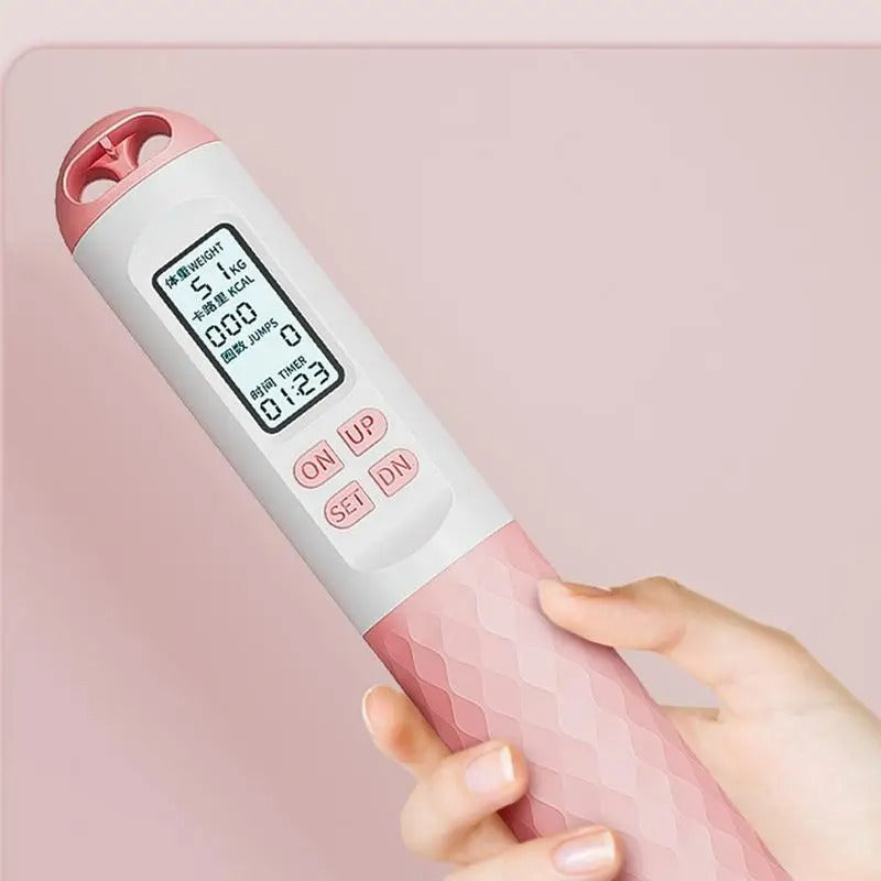 Draadloos Springtouw met Teller – Gewogen Handvatten voor Thuis Cardio Workouts