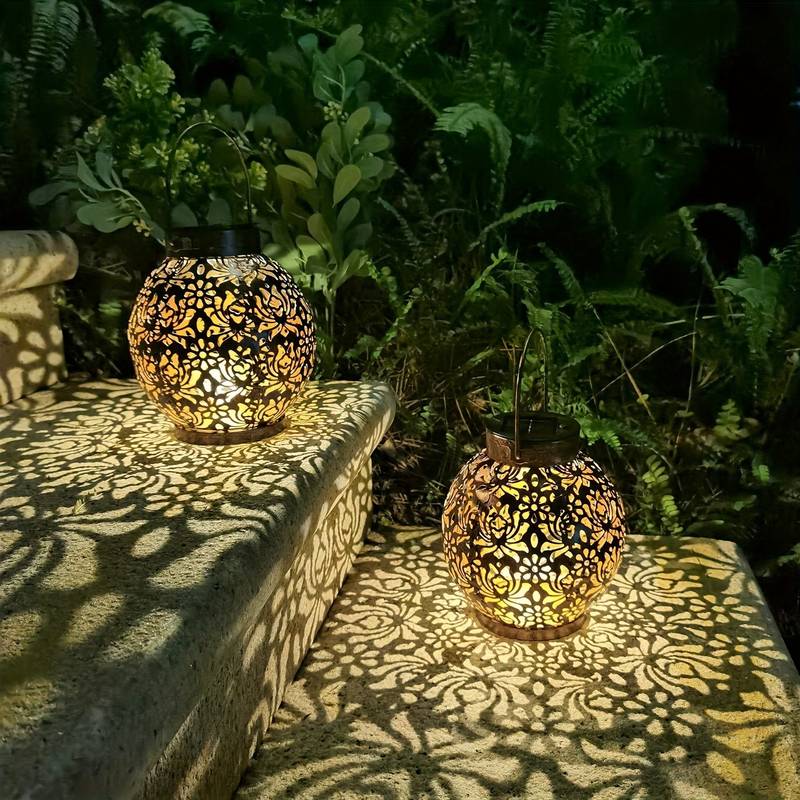 Zonnelantaarn – Sterrenpatroon | LED en Energiezuinig voor Buiten
