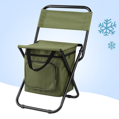 ChillPack Outdoorstoel – Opvouwbare Campingstoel met Rugleuning en Geïntegreerde Koeltas