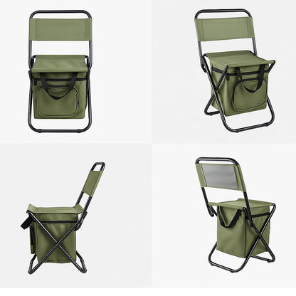 ChillPack Outdoorstoel – Opvouwbare Campingstoel met Rugleuning en Geïntegreerde Koeltas