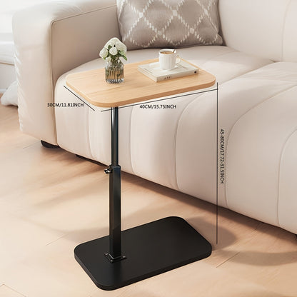 Verstelbare ComfortTafel – Houten Bijzettafel met Metalen Frame