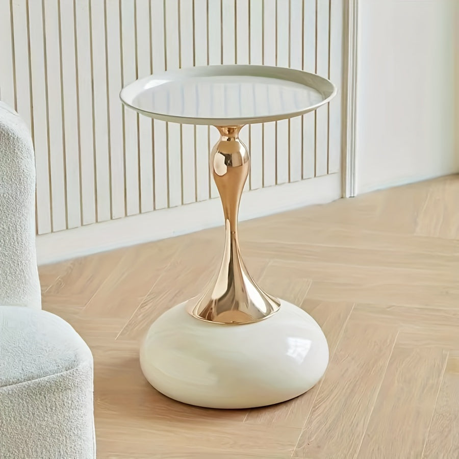 Moderne Zijkast met Keramische Basis en Metalen Voet – 55 cm Hoog