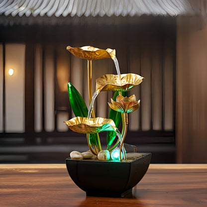 Lotus Binnenfontein met LED-verlichting – Rustgevend Watereffect voor Ontspanning
