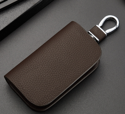 KeyShield Luxe Autosleutelhoes met Signaalblokkering en Echt Leer