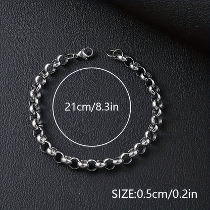 SteelVibe Hiphop Ketting – Roestvrijstalen Halsketting zonder Hanger
