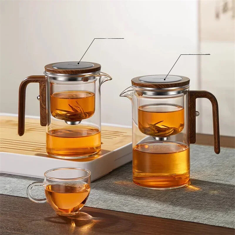 TheePuur Glassfera – Glazen Theepot met Los Filter voor Warme en Koude Thee