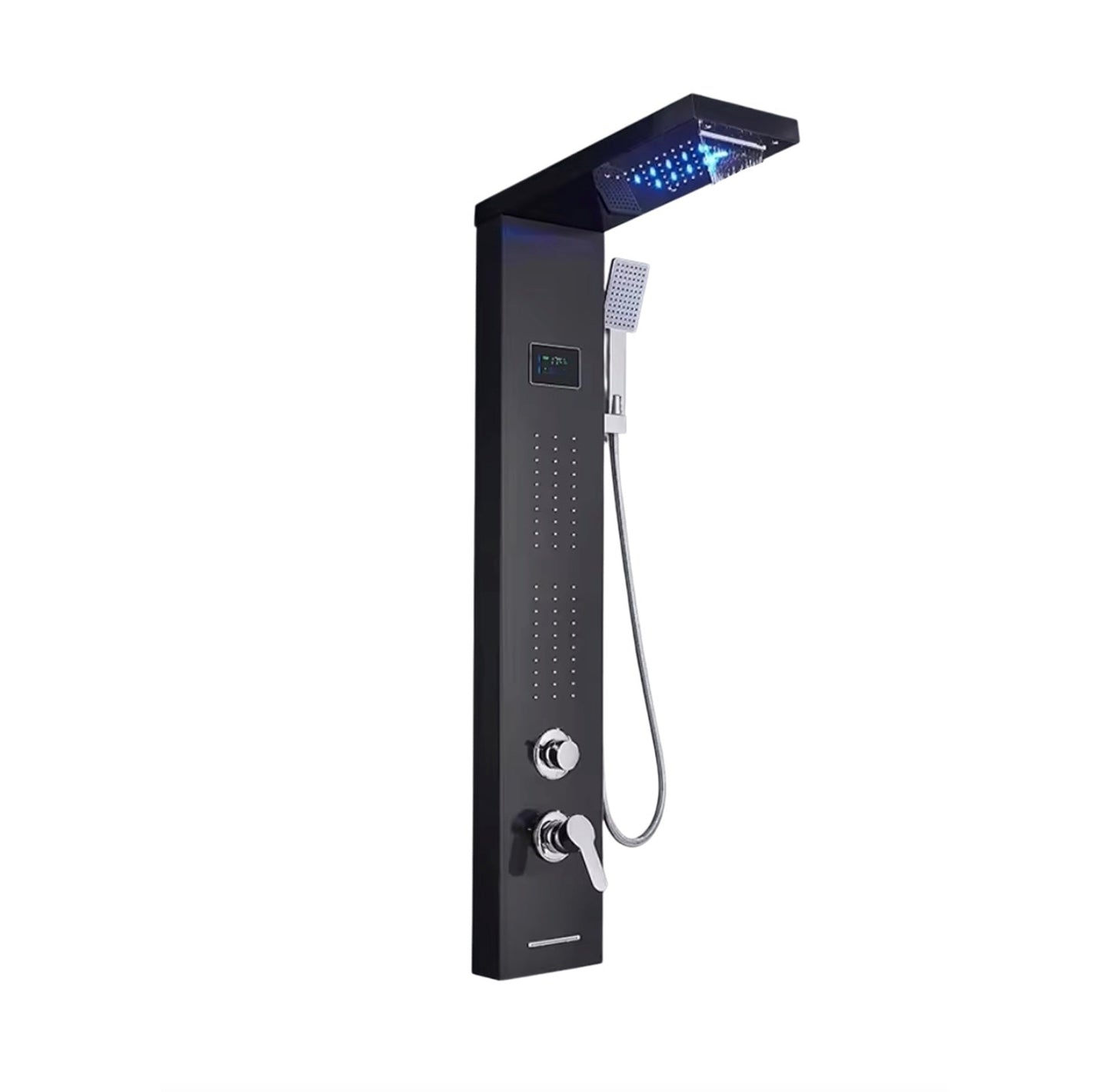 Douchepaneel Opbouwdouche VoordeelPaleis® Breza LCD Premium mat zwart