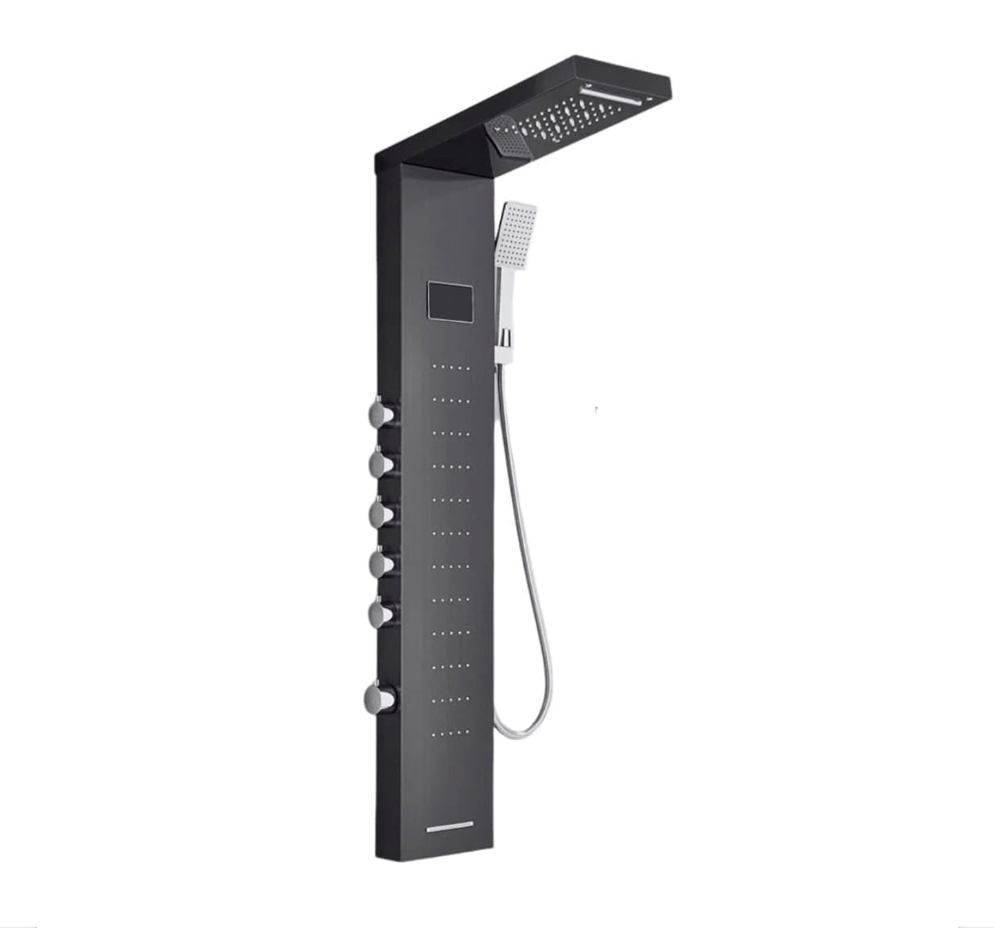 Douchepaneel Opbouwdouche VoordeelPaleis® Ciara LCD Premium mat zwart
