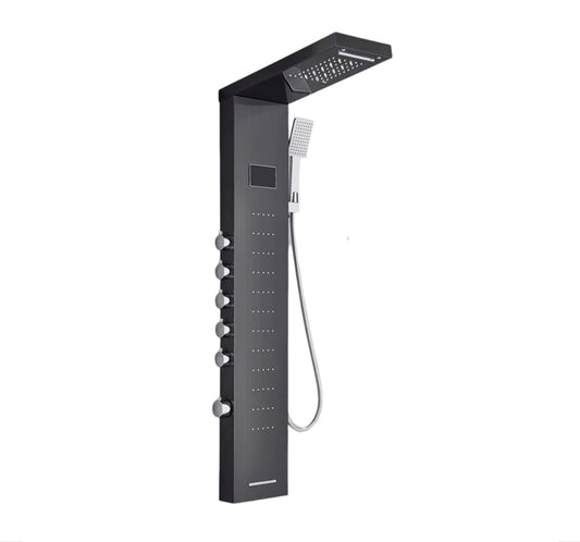 Douchepaneel Opbouwdouche VoordeelPaleis® Ciara LCD Premium mat zwart