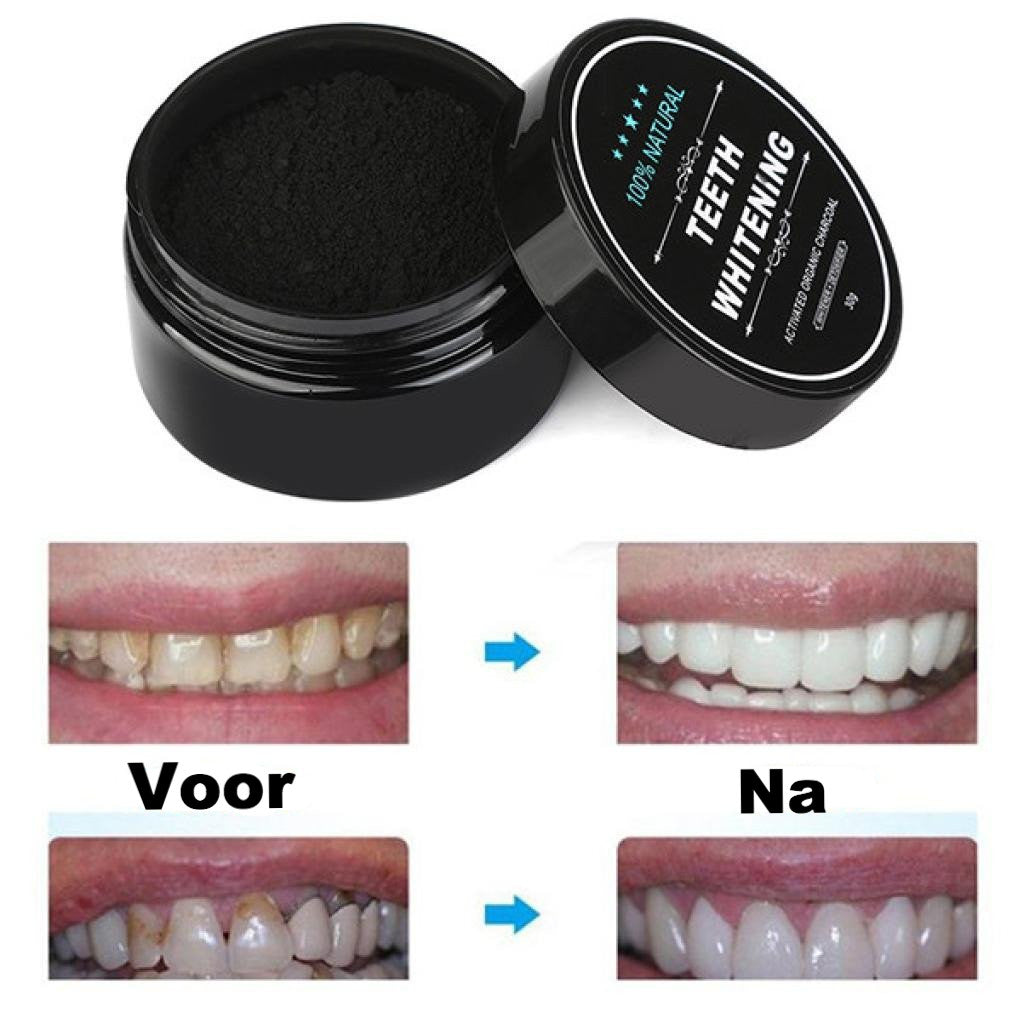 Charcoal Tandpasta | Wittere tanden zonder te bleken! | 100% natuurlijke actieve houtskool voor wittere tanden