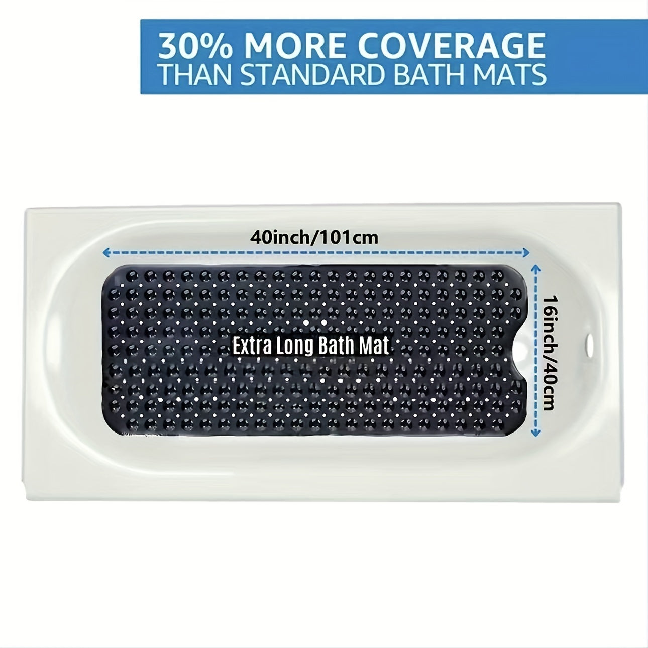 VeiligeGrip XL Antislip Badmat voor Douche en Bad – Extra Lang