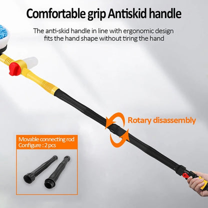 TurboBrush 360 Autowasborstel – Draaibare Borstel met Zeepdispenser & Verlengsteel