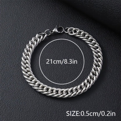 SteelVibe Hiphop Ketting – Roestvrijstalen Halsketting zonder Hanger