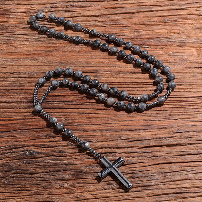 Orion Spirituele Ketting met Tijgeroog & Lapis Lazuli – Heren Rozenkrans