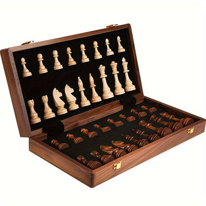 Chesstra houten schaakset – Handgemaakt, opvouwbaar met luxe afwerking