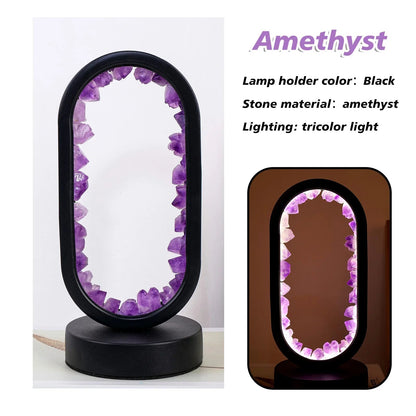 KristalGloed – Handgemaakte amethist sfeerlamp voor ontspanning en rust