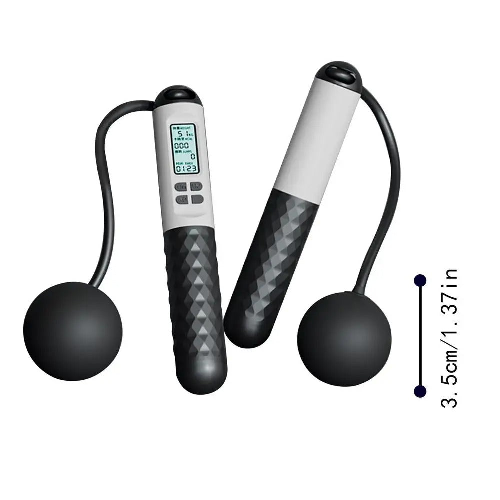 Draadloos Springtouw met Teller – Gewogen Handvatten voor Thuis Cardio Workouts