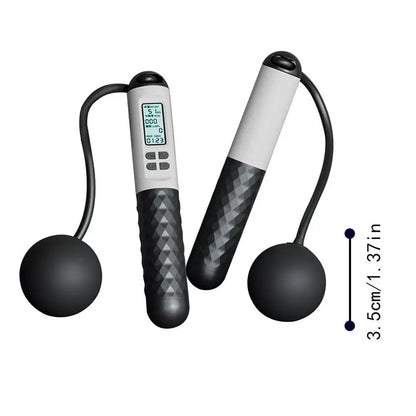 Draadloos Springtouw met Teller – Gewogen Handvatten voor Thuis Cardio Workouts